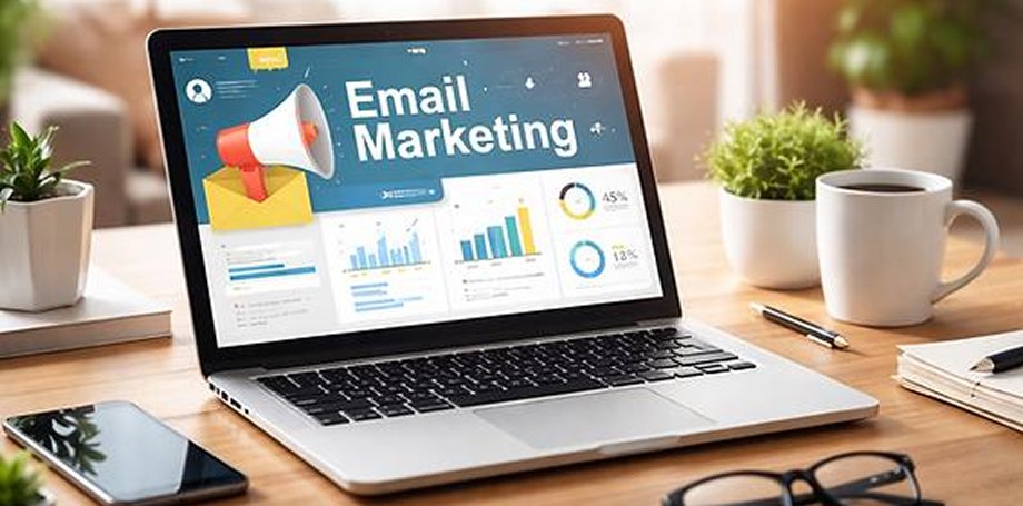 Marketing performance data being reviewed for an email marketing automation strategy