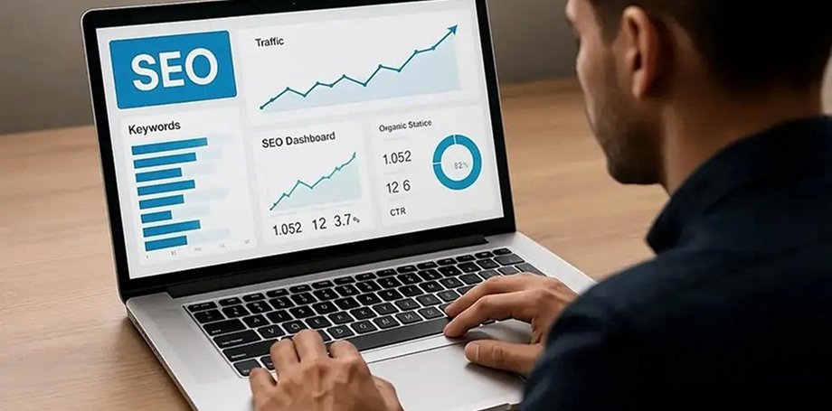 SEO performance data being reviewed